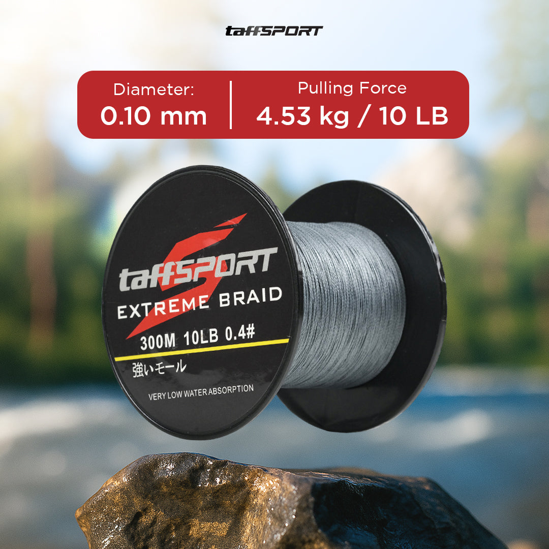TaffSPORT Senar Benang Tali Pancing Extreme Braid 0.4 300M - FM-PEL