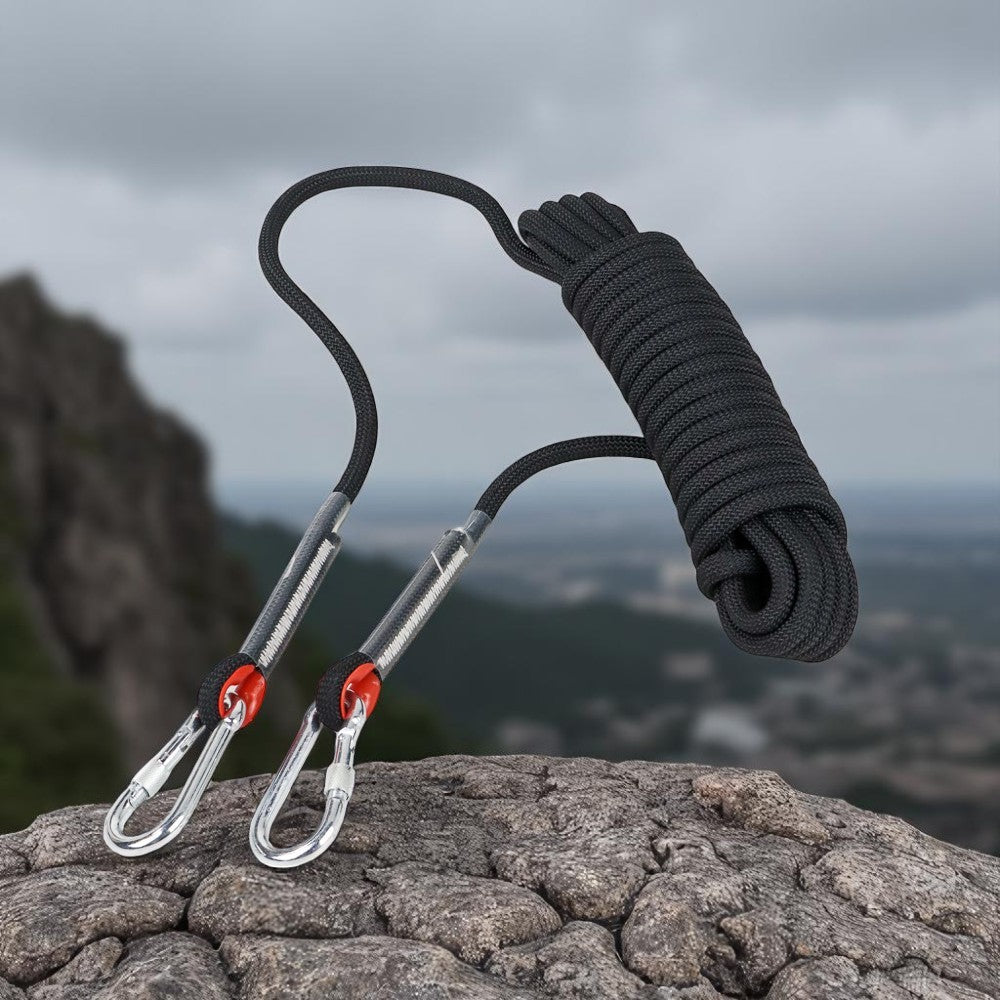 TaffSPORT Tali Paracord Panjat Tebing Climbing Rope 10mm Steel Buckle 10M - P4