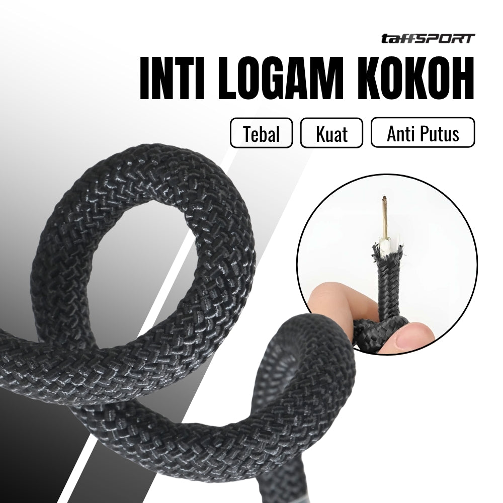 TaffSPORT Tali Paracord Panjat Tebing Climbing Rope 10mm Steel Buckle 20M - P4