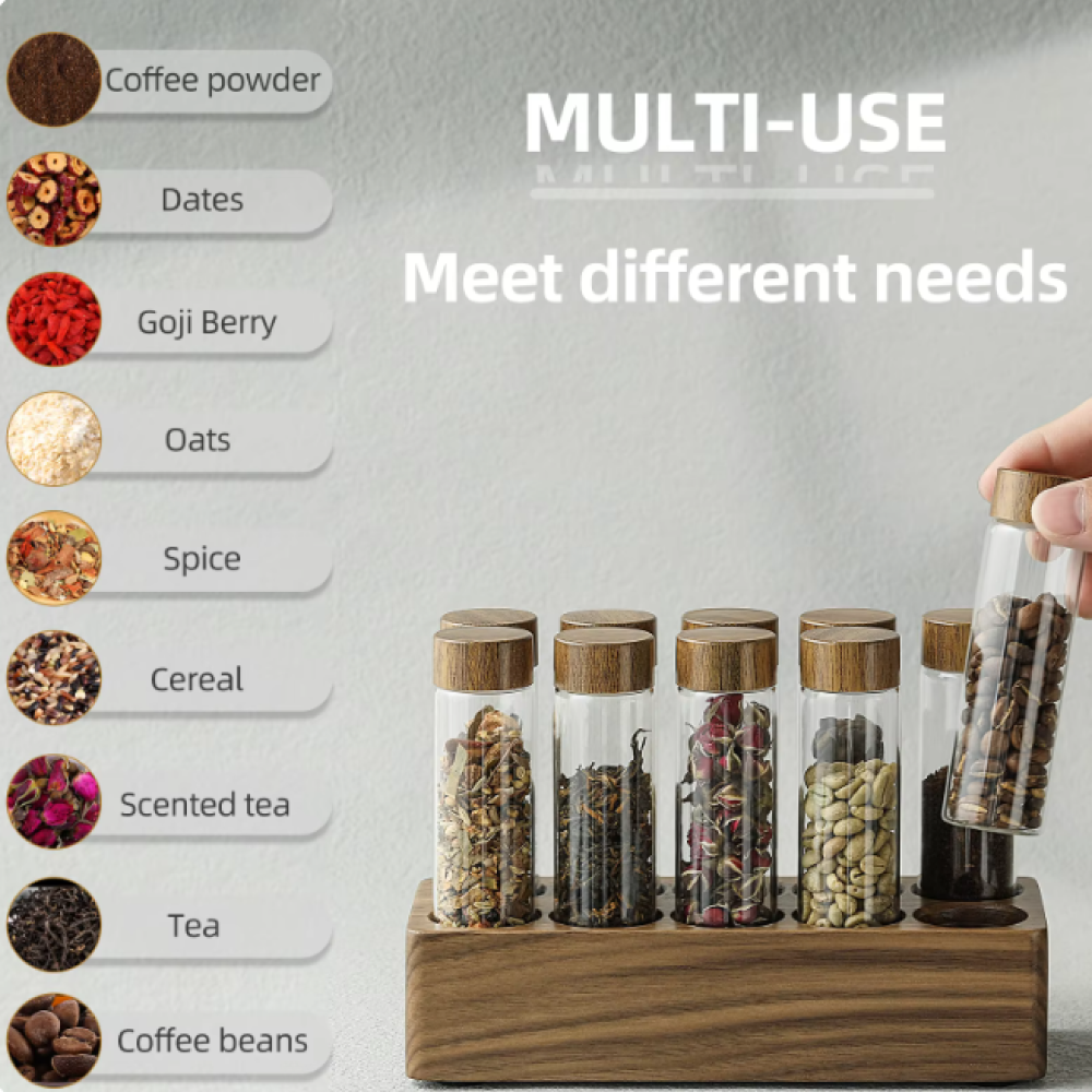 TOVMEKDJN Toples Kaca Penyimpanan Makanan Tutup Plastik 50ml - TK820