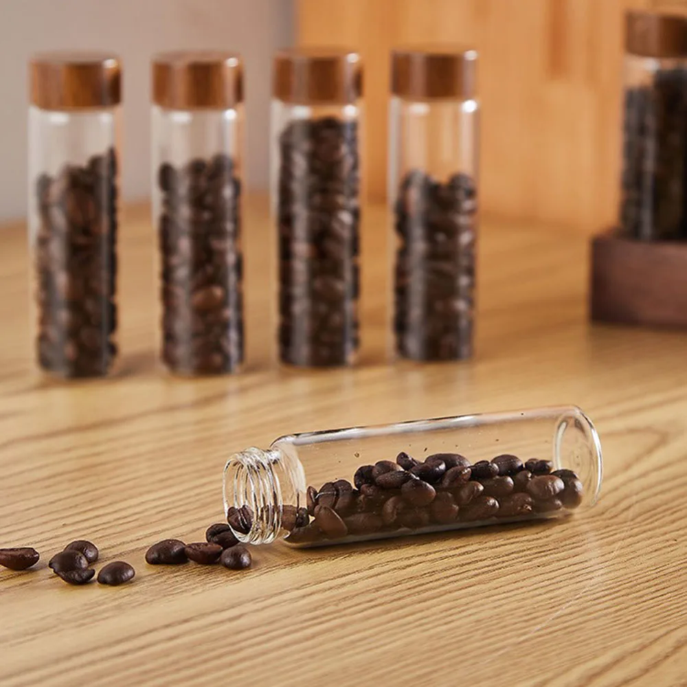 TOVMEKDJN Toples Kaca Penyimpanan Makanan Tutup Plastik 50ml - TK820