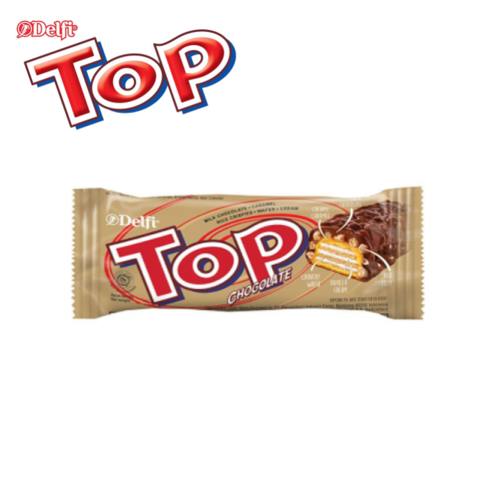 Delfi Top Wafer Cokelat 24 x 9gr x 2