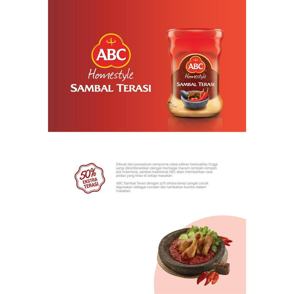 ABC Sambal Terasi Jar/Pouch 12 x 180 gr