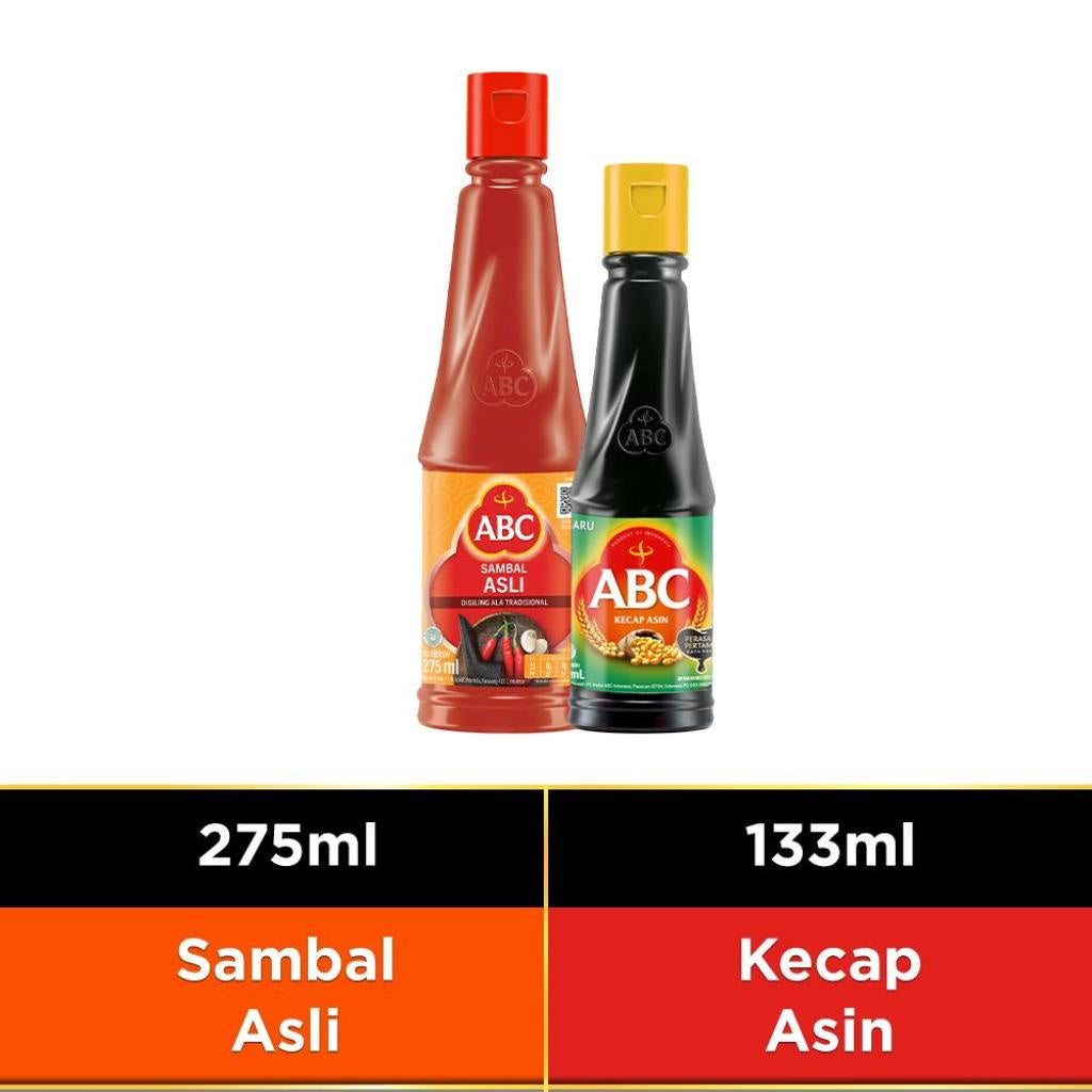 ABC Sambal Asli 275 mL & Kecap Asin 133 mL