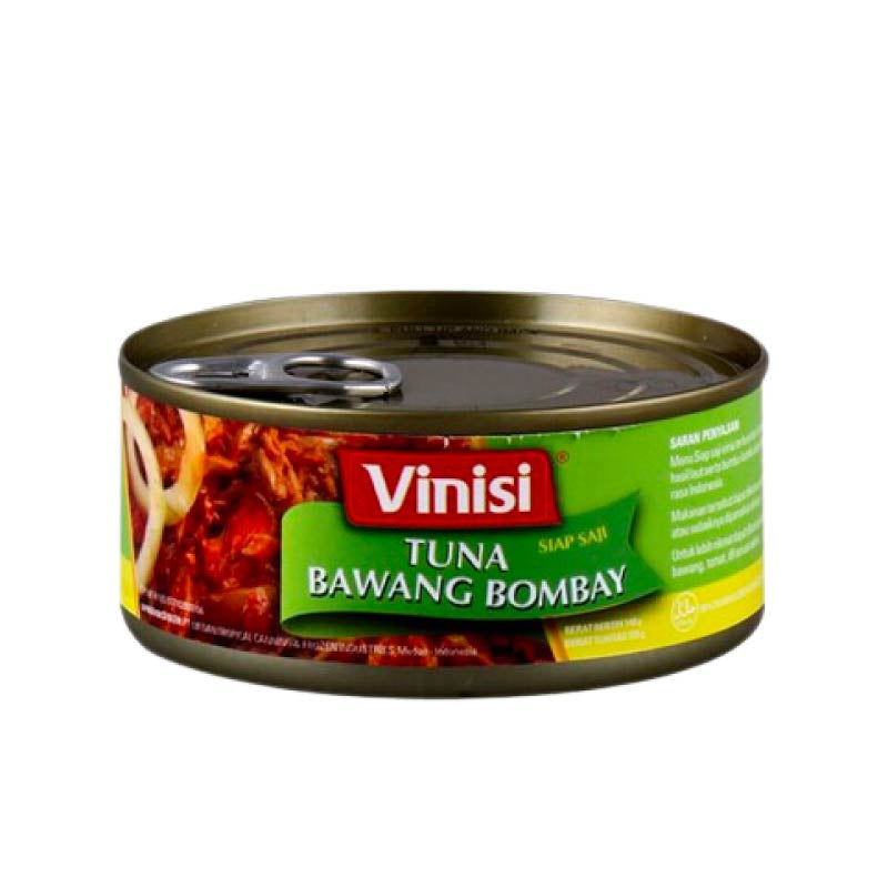 Vinisi Makanan Kaleng Tuna Saus Bawang Bombay 140 gr