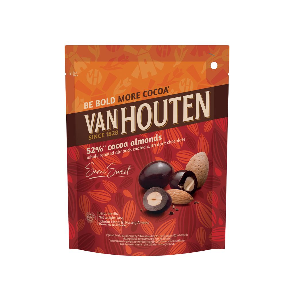 Van Houten Dragees 52% Cocoa Almonds Dragees 40 g