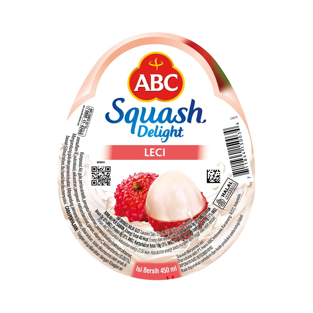ABC Sirup Squash Delight Leci 12 x 425ml