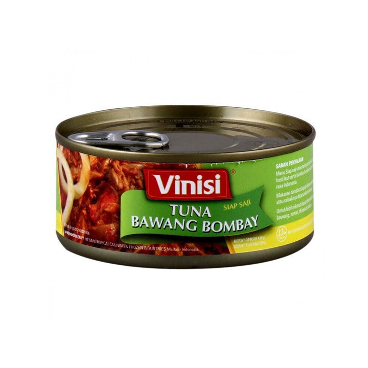 Vinisi Makanan Kaleng Tuna Saus Bawang Bombay 140 gr