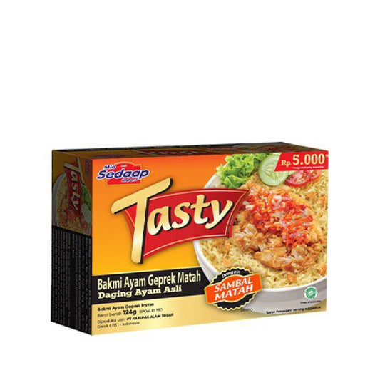 Sedaap Tasty Mie Instan Bakmi Ayam Geprek Bag 124 gr