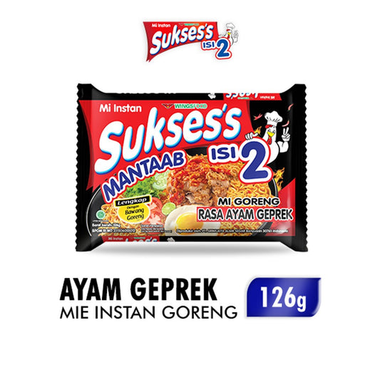 Suksess Mie Instan Goreng Ayam Geprek Bag 126 gr