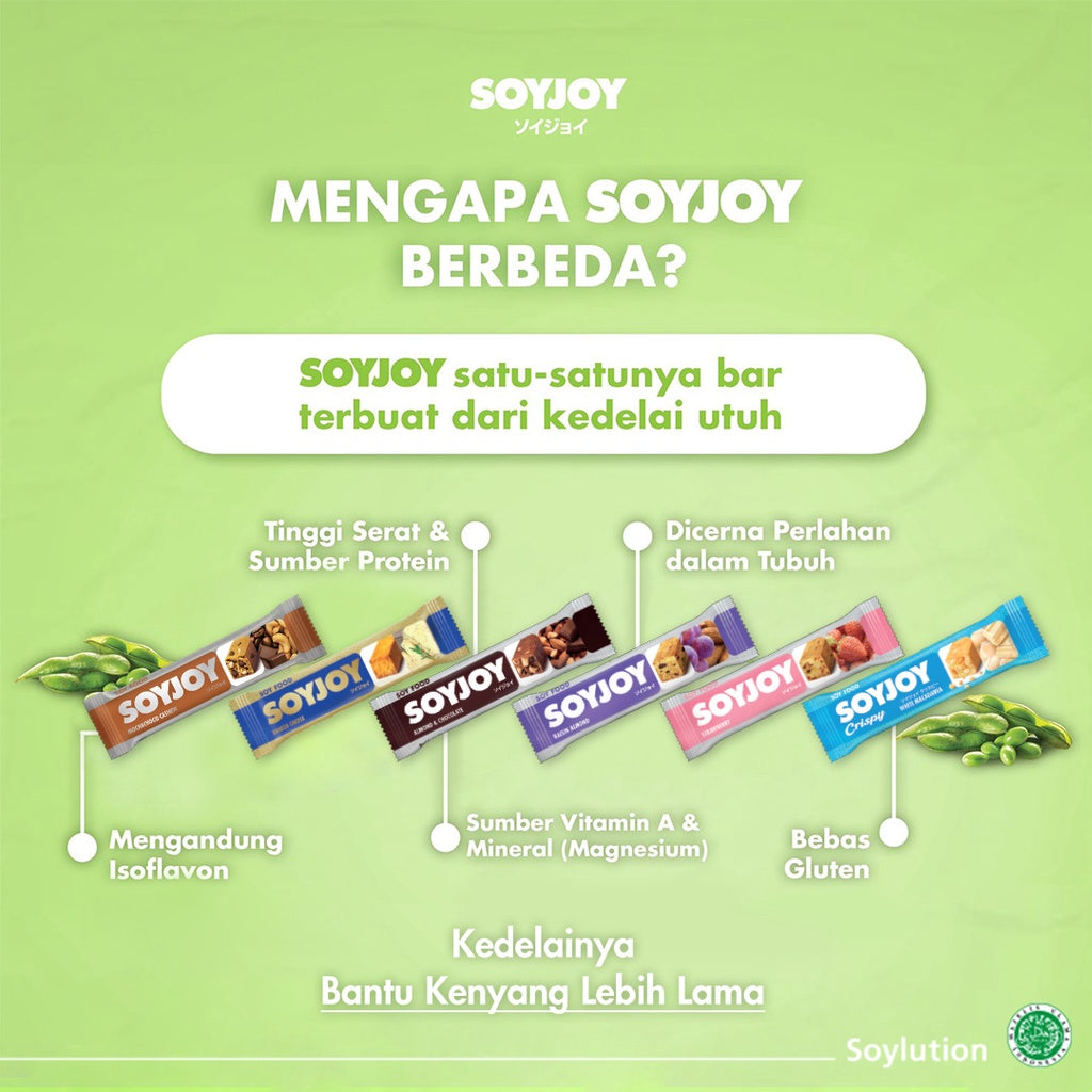 SOYJOY Snack Bar Kedelai Mochachoco Cashew isi 48 Bar