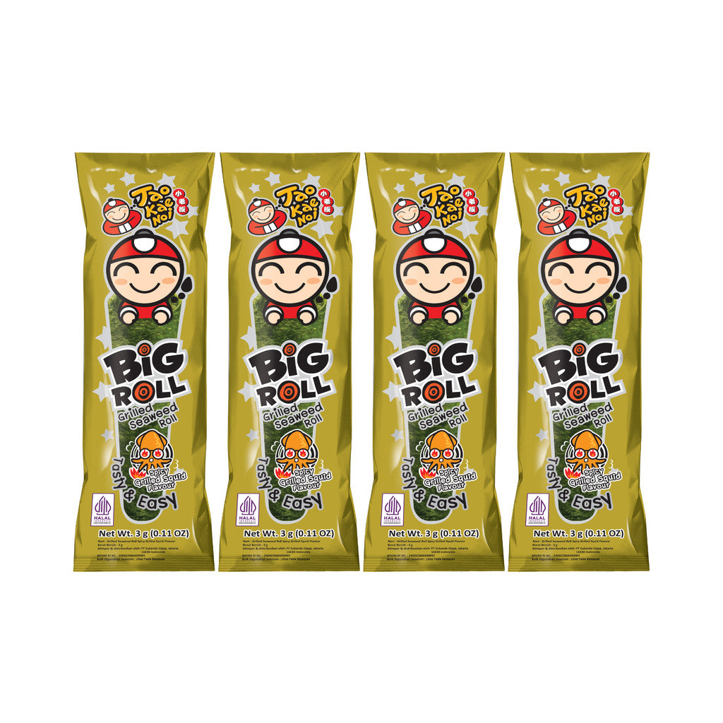 Tao Kae Noi Big Roll Squid 3gr x 4 pcs