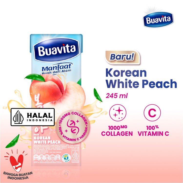 Buavita Korean White Peach 245ml