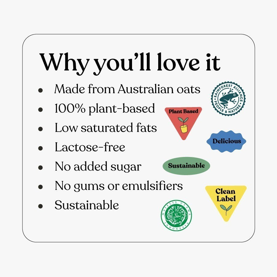 OATSIDE Oat Milk Barista Blend Caps (Kemasan Tutup Botol) 200ml x 3 pcs