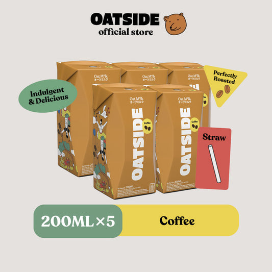 OATSIDE Oat Milk Coffee Straw (Kemasan dengan Sedotan) 200ml x 5 pcs