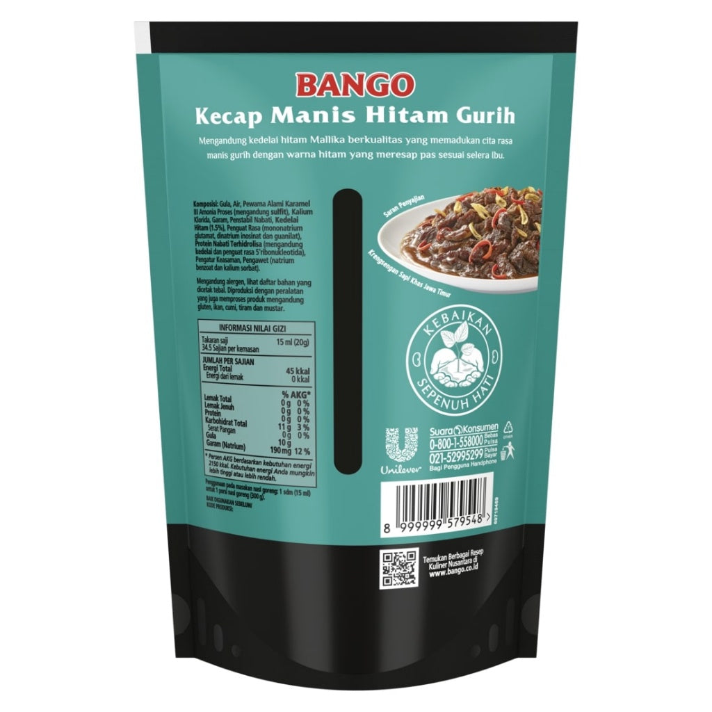 Bango Kecap Manis Hitam Gurih 550gr