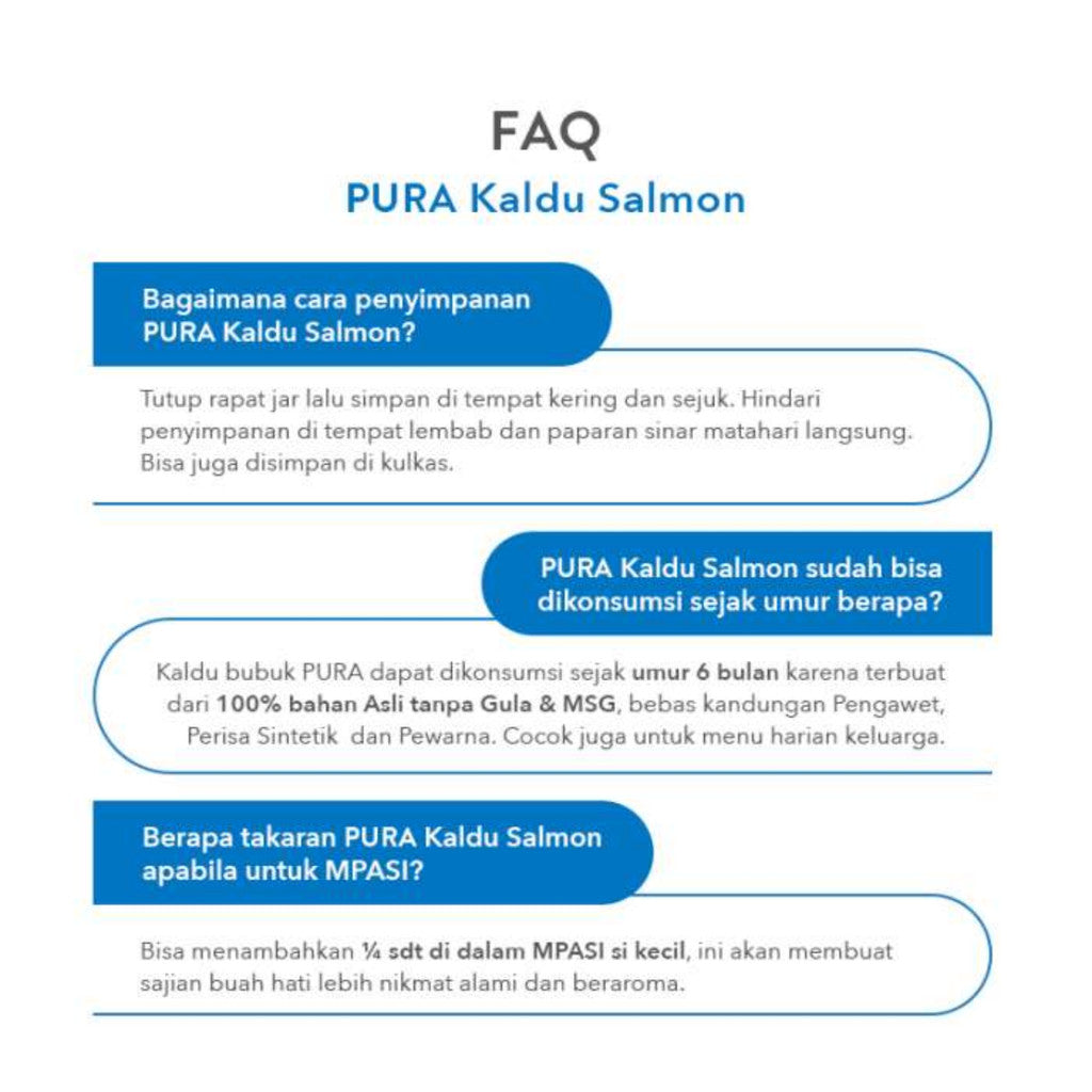 PURA Kaldu Ikan Salmon 100gr x 3 pcs