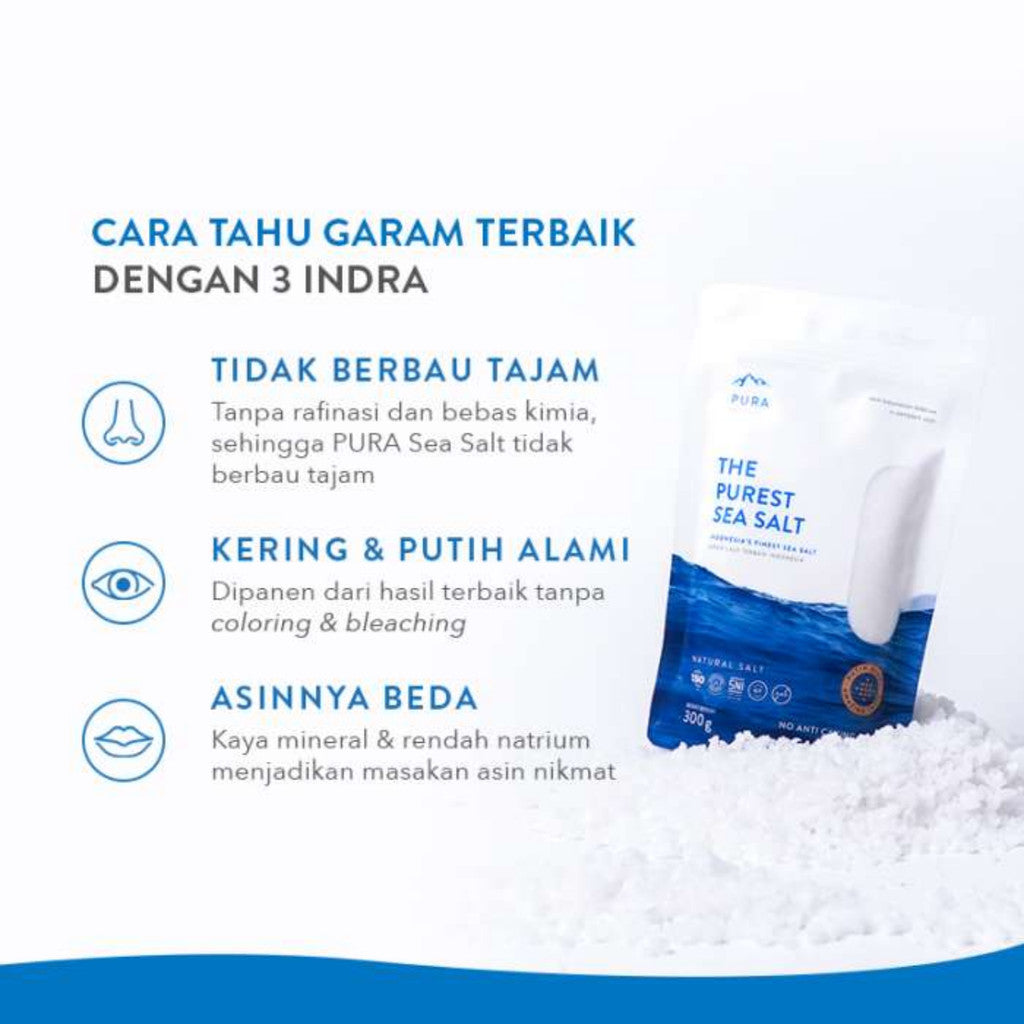 PURA Sea Salt Fine 300gr | Garam Laut Halus x 3 pcs