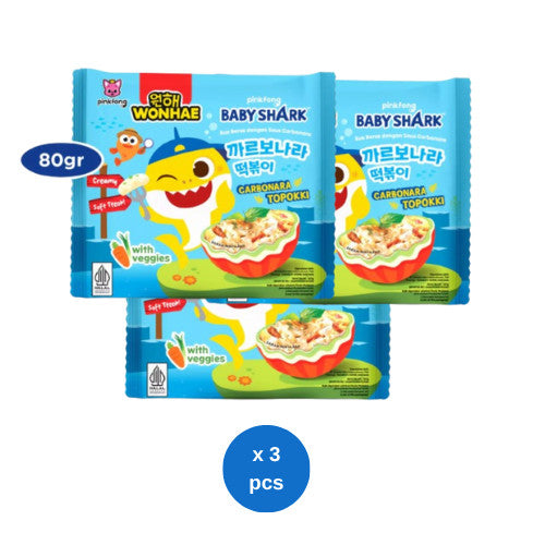 Wonhae Topokki Kids Carbonara 80gr x 3 pcs
