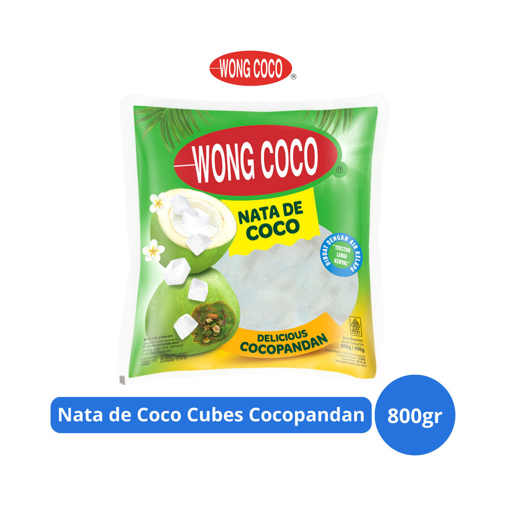Wong Coco Nata de Coco Cubes Cocopandan 800gr