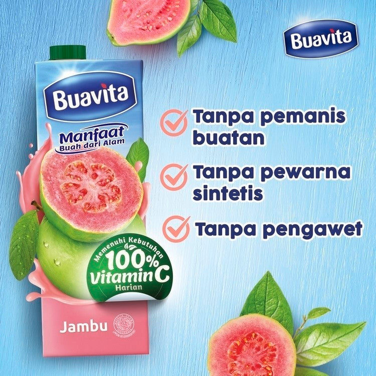 Buavita Minuman Sari Buah Guava 1000ml x 2 pcs
