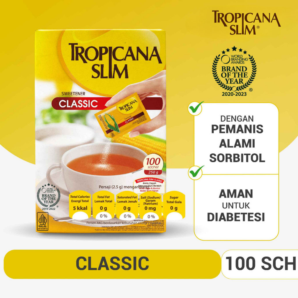 Tropicana Slim Sweetener Classic 100s @ 2,5gr x 2 pcs