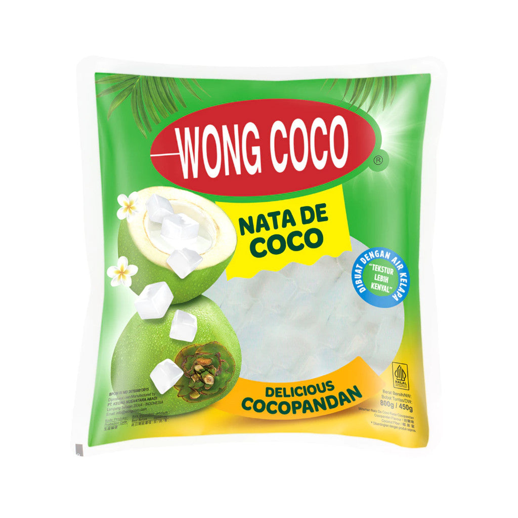 Wong Coco Nata de Coco Cubes Cocopandan 800gr
