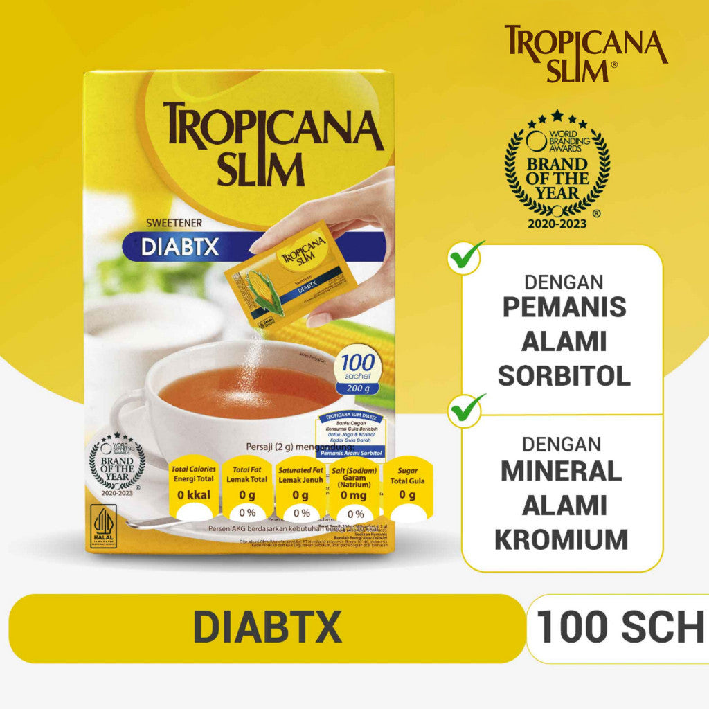 Tropicana Slim Sweetener DIABTX 100s @ 2gr