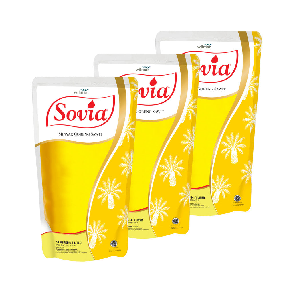 Sovia Minyak Goreng Sawit Pouch 1L x 3 pcs