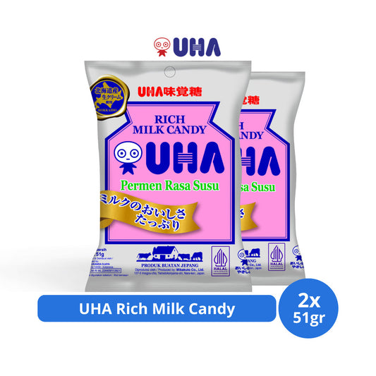 UHA Rich Milk Candy 51gr x 2 pcs