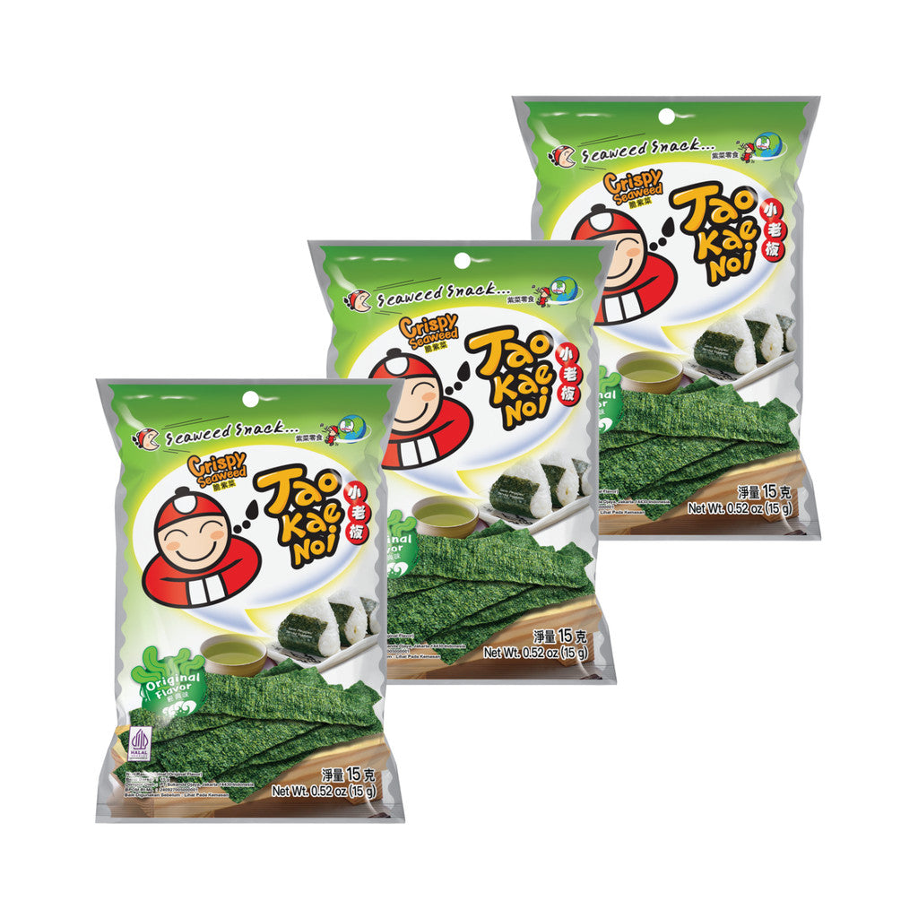 Tao Kae Noi Crispy Seaweed Original 15gr x 3 pcs
