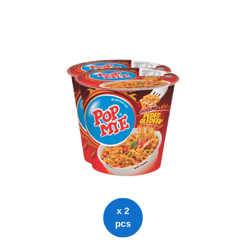 Pop Mie Goreng Pedes Gledeek Rasa Ayam Pedas 75gr x 2 pcs