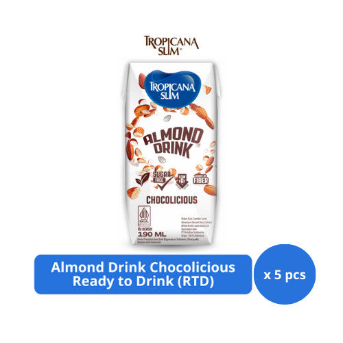Tropicana Slim Almond Drink Chocolicious Ready to Drink 190 ml x 5 pcs