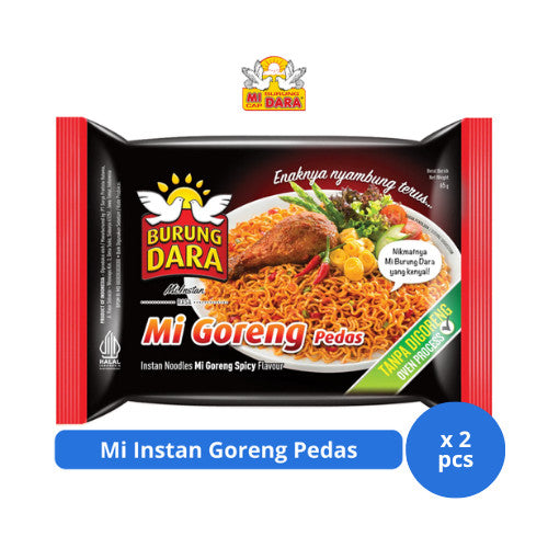 Burung Dara Instan Mi Goreng Pedas 65gr x 2 pcs