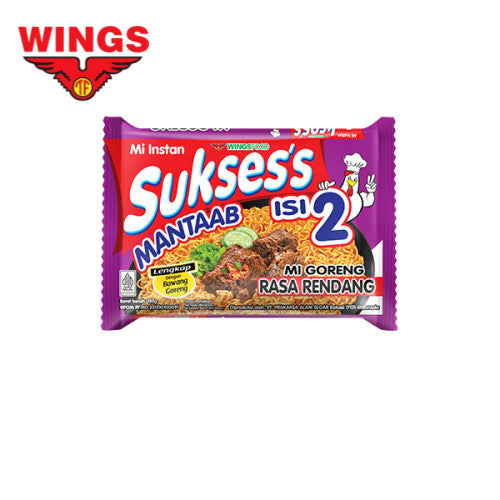 Suksess Mie Instan Goreng Rendang Bag 132 gr x 3 pcs