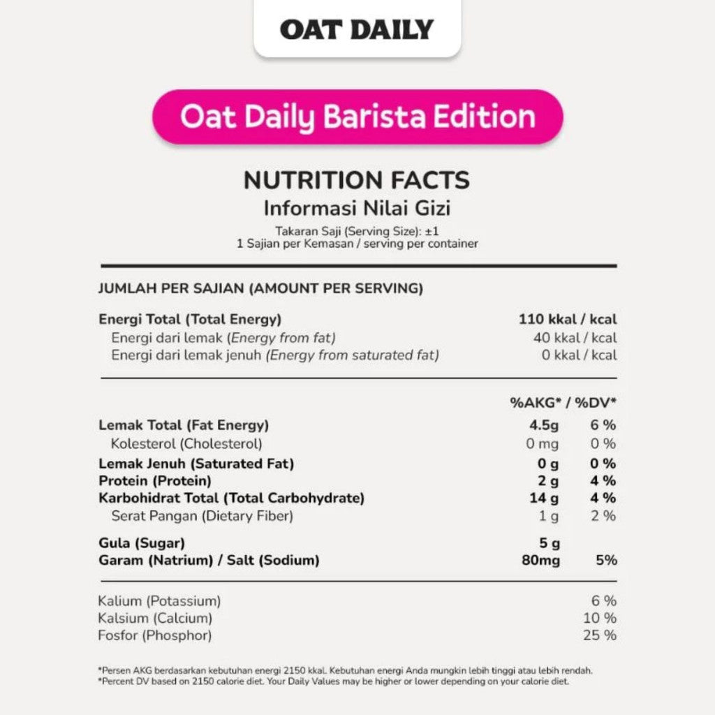 Oat Daily Barista Edition 1L x 3 pcs