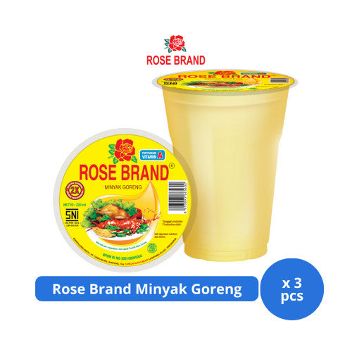 Rose Brand Minyak Goreng Cup 220ml x 3 pcs
