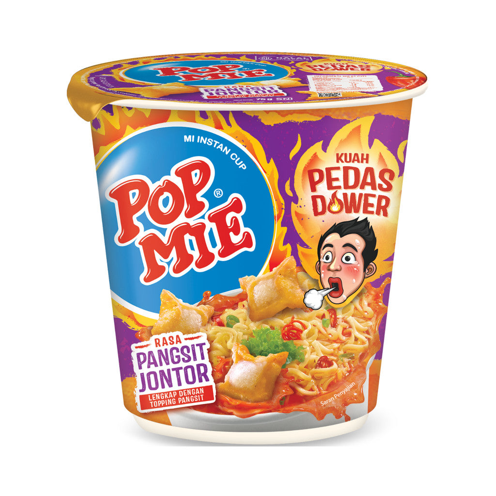 Pop Mie Kuah Pedas Dower Rasa Pangsit Jontor 75gr x 5 pcs