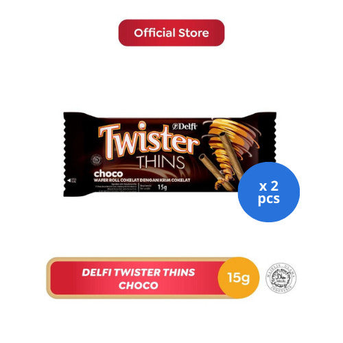 Delfi Twister Thin Choco 15gr x 2 pcs