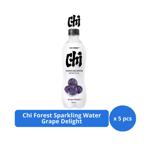 Chi Forest Sparkling Water Grape Delight 480ml x 5 pcs