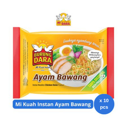 Burung Dara Mi Kuah Instan Ayam Bawang 61gr x 10 pcs