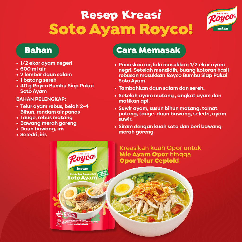 ROYCO BUMBU SIAP PAKAI SOTO 4X40 G