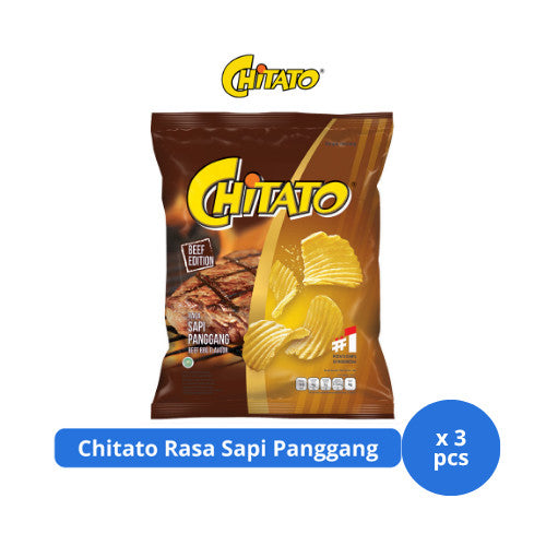 Chitato Keripik Kentang Rasa Sapi Panggang 65gr x 3 pcs