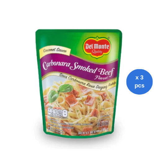 Del Monte Carbonara Smoked Beef Standing x 3 pcs