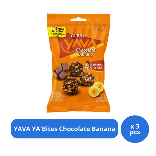 YAVA YA'Bites Chocolate Banana 35g x 3 pcs