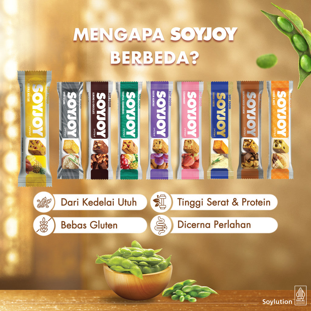 SOYJOY Snack Bar Kedelai Kurma Nastar 30gr x 3 pcs