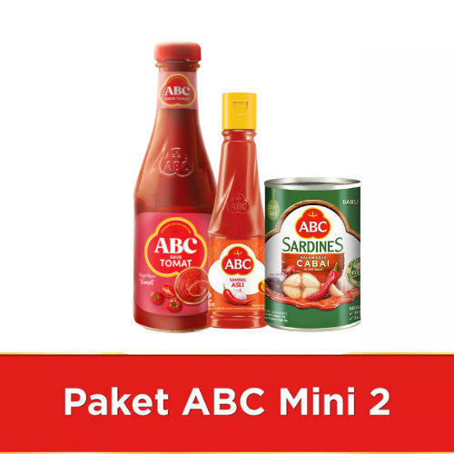 ABC Sambal Asli 275 ml + Saus Tomat 335 ml + Sarden Saus Cabai 155 g - ABC Paket Mini 2