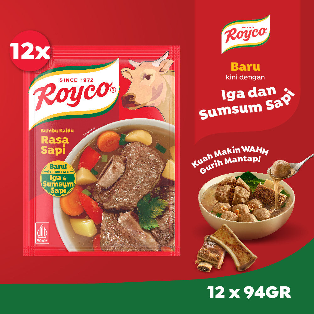 Royco Penyedap Bumbu Kaldu Sapi 94G x12