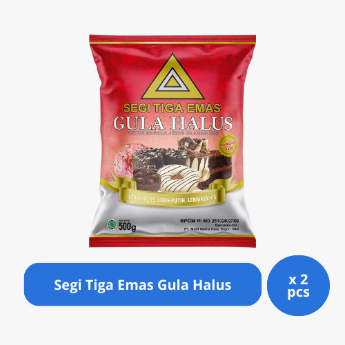 Segi Tiga Emas Gula Halus 500 Gram x 2 pcs