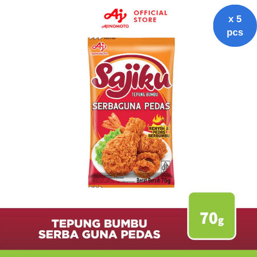 Sajiku Tepung Bumbu Serbaguna Pedas 70 g x 5 pcs